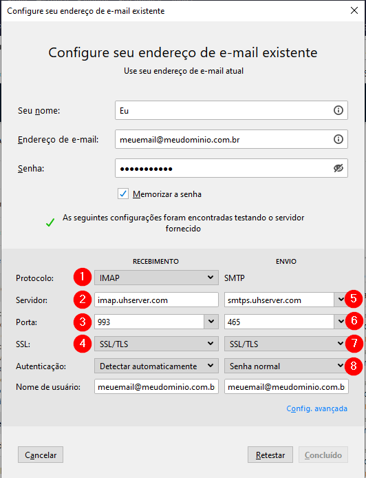 Uol Mail - configurar seu e-mail - Microsoft Community